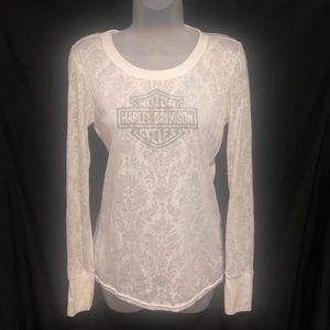 Sheet Design Harley Davidson Long Sleeve Tee